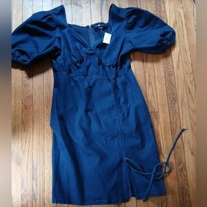Ashley Stewart - Women's Denim Short Sleeve, Zipped Plus Size Dress. Size 18/20